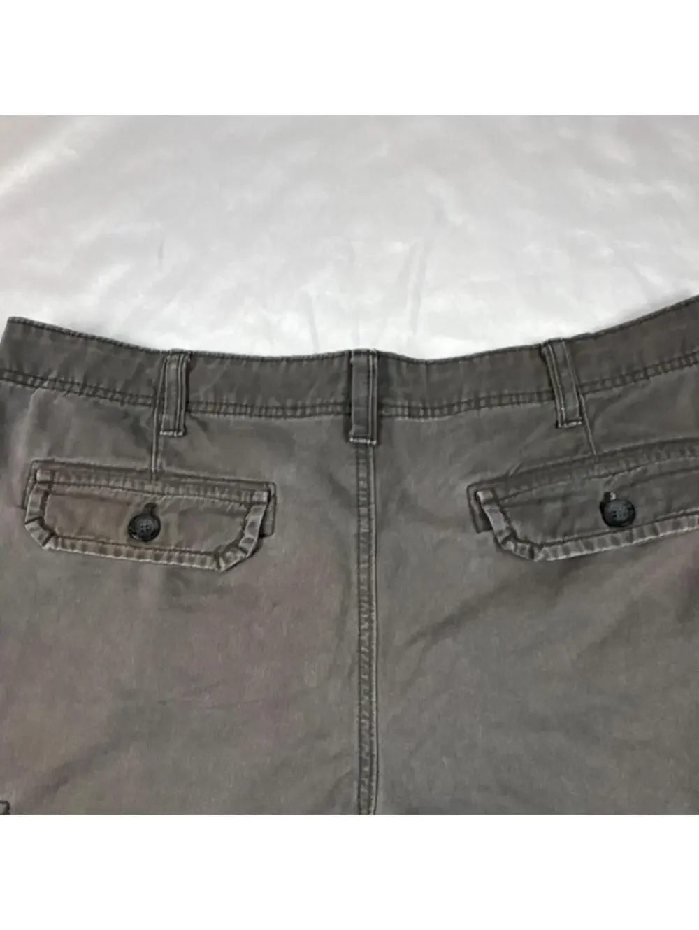 Urban Pipeline‎ Gray Cotton Cargo Shorts Button Zip Pockets Flat Front Men
